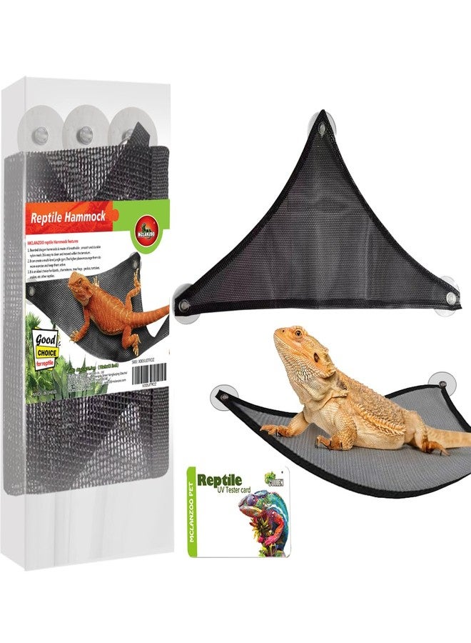 MCLANZOO Bearded Dragon Hammock Reptile Hammock for Axolotl,Geckos,Lizards,Breathable Mesh Bearded Dragon Tank Accessories for Snakes,Chameleon,Fish - Image 1